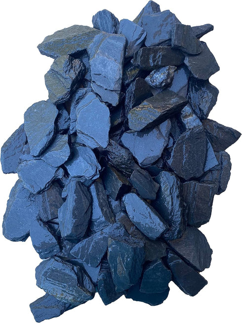 Awesome Aquatic Natural Black/Gray Slate Rocks, 1-3 inch for Aquascaping, Landscaping, Terrarium & Fairy Garden