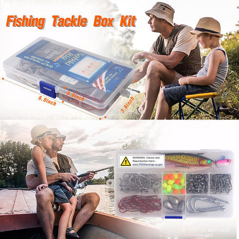 Saltwater Fishing Tackle Kit - Surf Fishing Gear Set Includes Lures, Bait Rigs, Swivel, Hooks, Sinkers Weights, Wire