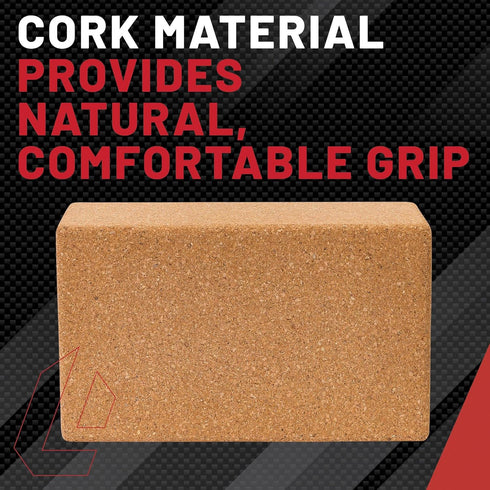 Sustainable Cork Yoga Block for Home Gym Workout Equipment, Yoga, Pilates, and General Fitness