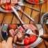 Odoland 29pcs Stainless Steel Utensils Camping Tableware Kit, Cutlery Set for 4, Outdoor Camping, Hiking, Picnic