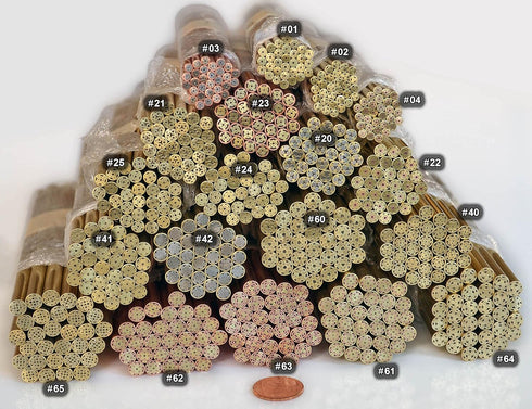Mosaic Pin Pins Knife Handle Custom Knives Blank Blades, Brass Copper Steel for Hunting Knives (1/8")