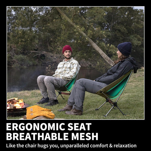 YL08 2.38 LBS Backpacking Naturehike Ultralight Camping Chair, Portable Chair with Anti-Sinking Feet, Lightweight
