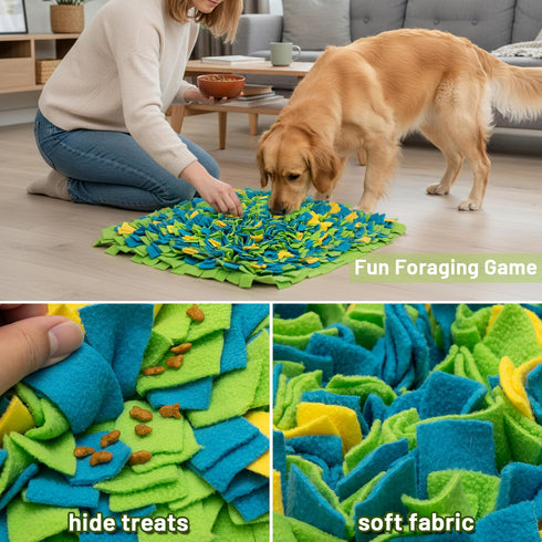 (16"*22") Snuffle Mat for Dogs, Interactive Dog Toys for Slow Feeding & Smell Training Indoor Outdoor, Enrichment Pet