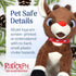 Rudolph The Red-Nosed Reindeer Plush Dog Toy, 9" Squeaker, Holiday Toys for Pets, Christmas Dog Toys