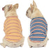 Dog Shirts Cotton Striped T-Shirt, Summer Pet Clothes for Small Dogs, 2-Pack Soft Puppy Apparel Cat Tee