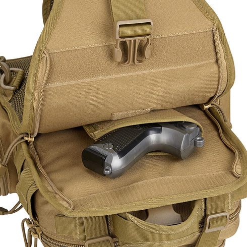 G4Free Tactical EDC Sling Bag Backpack with Pistol Holster for Concealed Carry