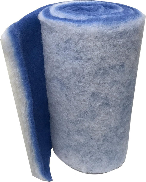 Classic Bonded Filter Pad for Ponds and Aquariums, Cut to Fit 12x72, Blue/White