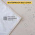 SILLY LEGACY Thin Reversible Waterproof Protective Cover for Bed or Couch, for Dogs and Cats (Queen 82 x 82, Beige)