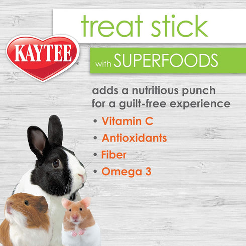 Kaytee Small Animal Treat Stick, Superfoods Spinach & Kale, 5.5 oz