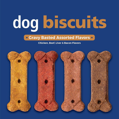 Assorted Flavor Gravy Basted Dog Biscuits, 4lb