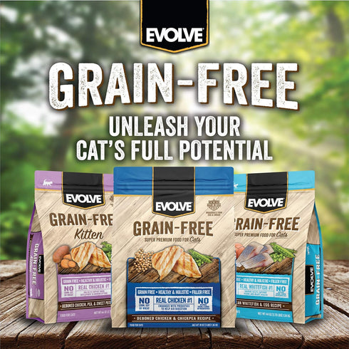 Evolve Grain Free Deboned Chicken, Pea and Vegetable Recipe Cat Food, 11 lb