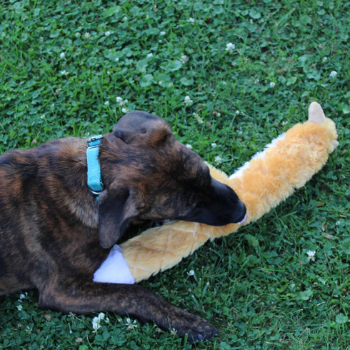 SPOT Skinneeez Extreme Quilted Fox Dog Toy, Durable, Stuffing Free, 4 Layers, 2 Squeakers, Ideal for Medium and Large