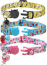 BoomBone Cat Collar Breakaway with Bell, Cute Animal Pendants, 3 Pack Bee Flamingo Beetle Spring Kitten Collar