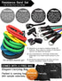 TheFitLife Exercise Resistance Bands with Handles - 5 Fitness Workout Bands, Stackable up to 110/150/200/250/300 lbs,