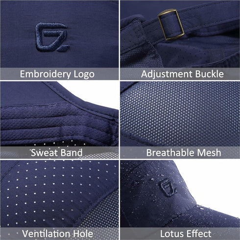 GADIEMKENSD Unstructured Reflective Sports Cap - Fast Dry Breathable for Unisex