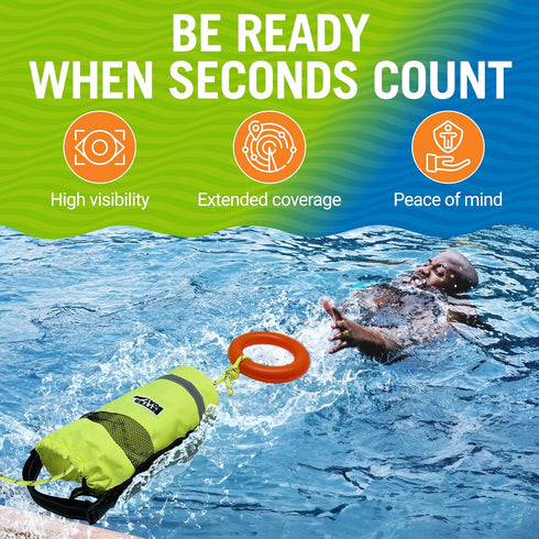 Water Rescue Throw Bags for Kayak, Water Rescue Equipment with Rope, Throw Line Bag for Larger Boat Rescue