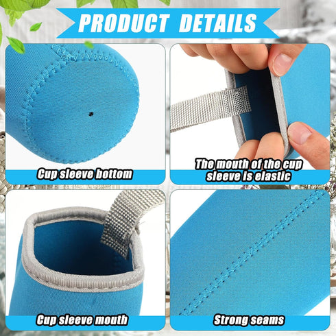 2 18 oz 19.4 oz 550 ml(Black, Zhehao Pieces Neoprene Water Bottle Sleeve - Carrier Nylon Bottle Cover for Sport