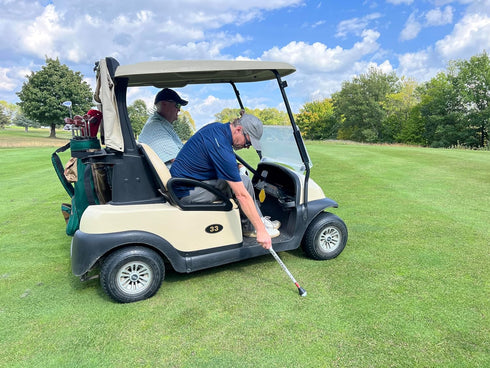 Scramble Pic Golf Ball Retriever with Suction Cup and Magnetic Cart Attachment