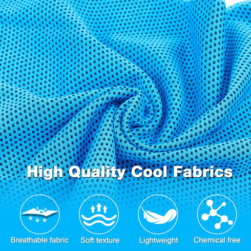 10 Pack MENOLY Cooling Towels, Cooling Towels for Neck and Face, Sweat Microfiber Towel Soft Breathable Towel for Gym