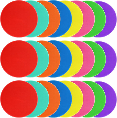 SIFENYU Poly Spot Markers Rubber Floor Dots 9 inch 8/16/24 Pcs Flat Cones