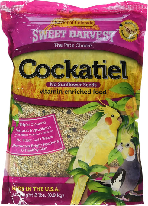 Sweet Harvest Kaylor-Made Cockatiel Food Without Sunflower