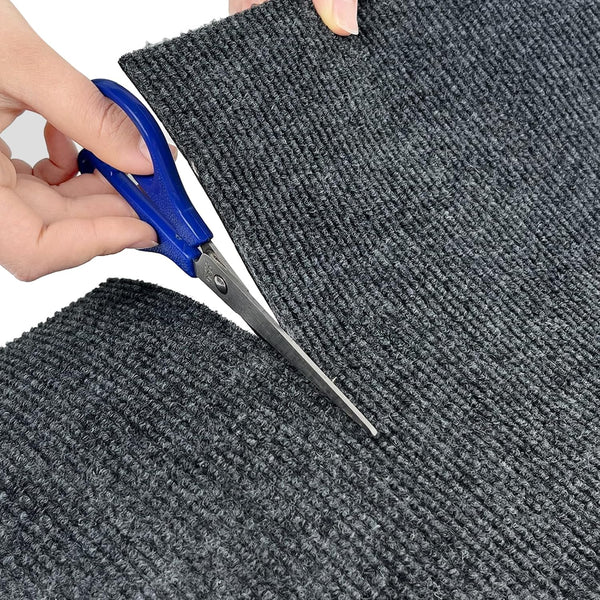 Trimmable Cat Scratching Post Carpet 78.7”x15.8”, Self-Adhesive Replacement Mat for Cat Tree Shelves, Dark Gray
