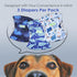 Pack 3- wegreeco Washable Dog Diapers - Washable Male Dog Belly Wrap - of (Whale, Large)