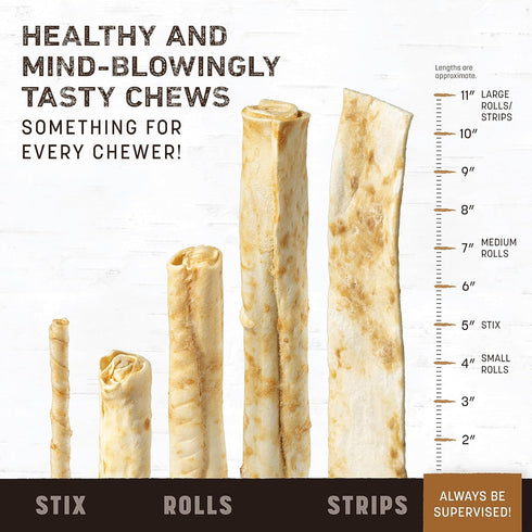 Earth Animal No Hide Strips, Venison Flavored Natural Treats, Quick & Thin Dog Chews - 1 Pack, 4 Count