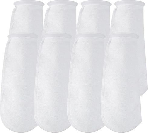 AQUA KT 200 Micro Felt Filter Bag, 14 Inch Length, 4 Inch Ring Diameter, Pack of 8