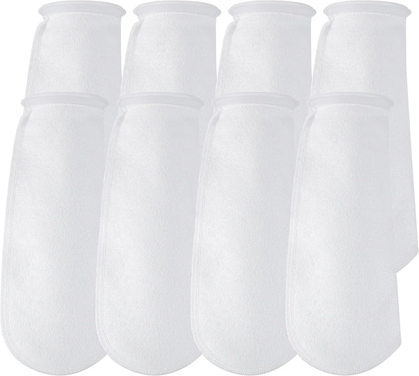 AQUA KT 200 Micro Felt Filter Bag, 14 Inch Length, 4 Inch Ring Diameter, Pack of 8