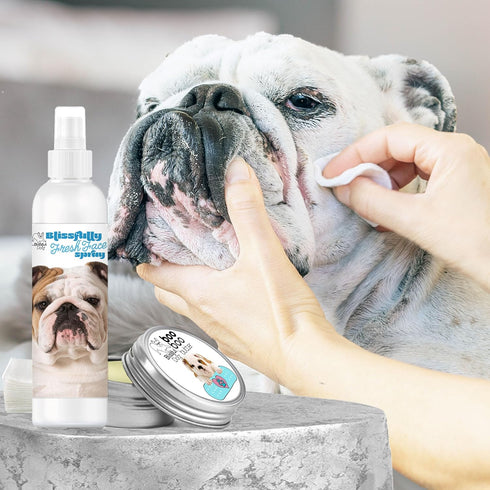 The Blissful Dog 4-Ounce Blissfully Fresh Face Wash for Bulldog, Cleans Facial Folds and Wrinkles