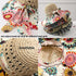 Summer Wide Brim Beach Hats for Women, Anti-UV Flower Floppy Foldable Roll Up Cap