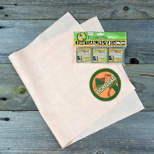 X Strength Compressed for Easy Travel and Storage Quick Dry Superabsorbent Multiuse Non Microfiber 3 Piece 12x24" .5oz by Lightload Towels