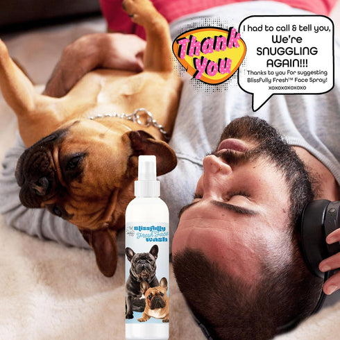 The Blissful Dog Blissfully Fresh Face Wash - Cleans Facial Folds and Wrinkles, 4-Ounce for French Bulldog