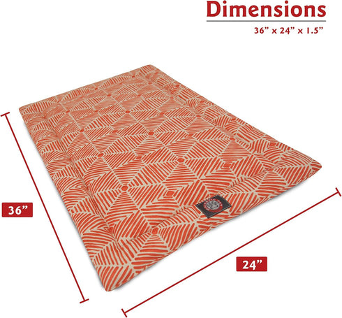 36" Charlie Salmon Orange Crate Dog Bed Mat by Majestic Pet Products