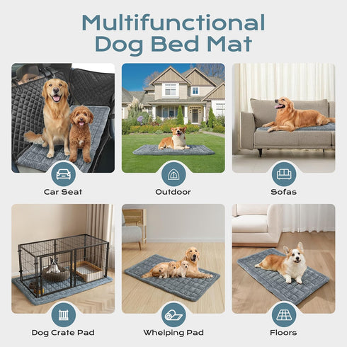 53" 24") Backseat Dog Bed Mat for Car, Dog Car Seat Cover for Back Seat, Pet Car Blanket Soft and Comfortable, Upgraded
