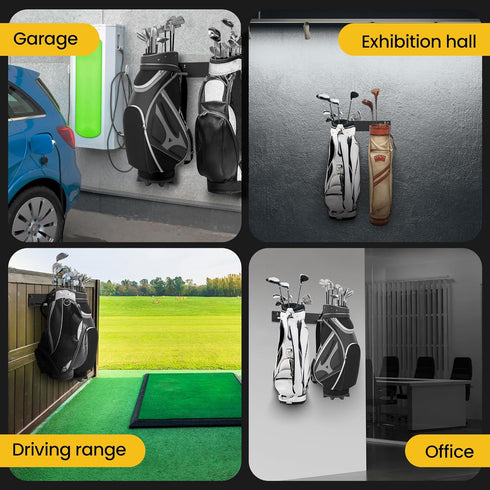 Wall Mounted Golf Bag Storage Rack, Organizer for Garage, Hangers/Holder/Hook, Golf Storage System & Accessories