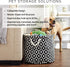 Bone Dry Pet Storage Collection Lattice Paw Print, Small Round, Black