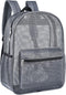 Paxiland Mesh Backpack, Lightweight See Through Backpack for Commuting, Swimming, Travel, Beach Outdoor Sports - Grey