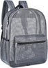 Paxiland Mesh Backpack, Lightweight See Through Backpack for Commuting, Swimming, Travel, Beach Outdoor Sports - Grey