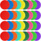 ZIECE Poly Spots Spot Markers for Gym Floor Non-Slip Rubber Floor Dots, 9