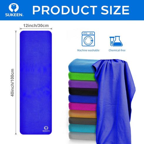 (40"x12"), Sukeen Cooling Towel for Neck and Face Microfiber Bulk Cooling Towels for Athletes Cooling Neck Wraps
