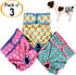 Pack 3 4 16" 20", of Female Dog Diapers with - Layers of Absorbent Pads Cat Panties Waterproof Leak Proof Washable (M: