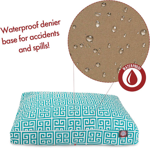 Pacific Towers Small Rectangle Indoor Outdoor Pet Dog Bed with Removable Washable Cover by Majestic Pet Products