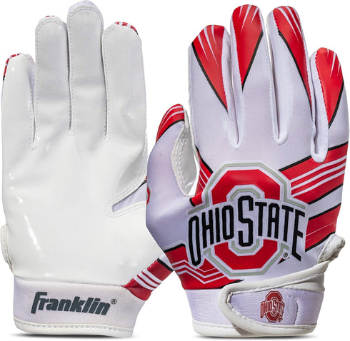 Franklin Sports Youth NCAA Football Receiver Gloves - Kids Receiver Gloves with Team Logos