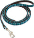 Puppy Leash for Small Dogs - StrawberryEC Cute Leather Peacock Green Plaid Leash