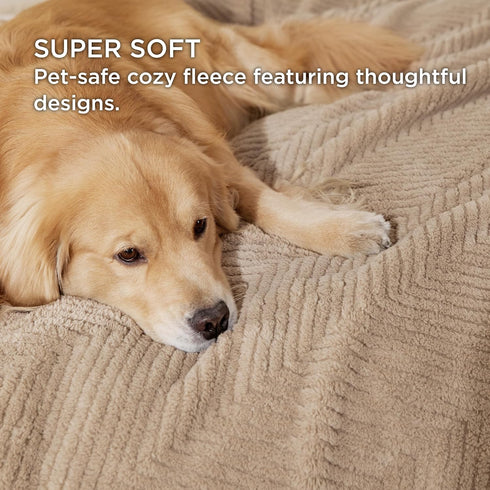 Bedsure Dog Blanket for Medium Dogs, Washable Soft Fluffy Puppy Blanket with Premium 300GSM Coral Fleece, Brown, 30x40IN