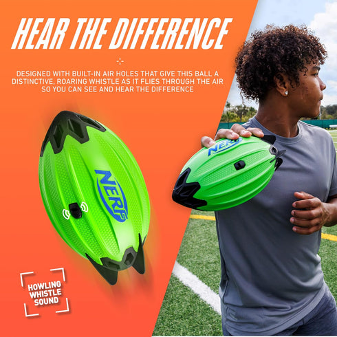 2 1 NERF Vortex Rocket Foam Football - NERF Soft Vortex Rocket Football for Long-Distance Throws - in Design - Throw