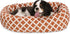 24 Inch Burnt Orange Bamboo Sherpa Bagel Dog Bed