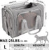 LEHNI 25 Lbs(Gray) Soft-Sided Cat/Dog/Pet Carrier, Collapsible Pets Travel Carriers for Big Cats/Small Dogs